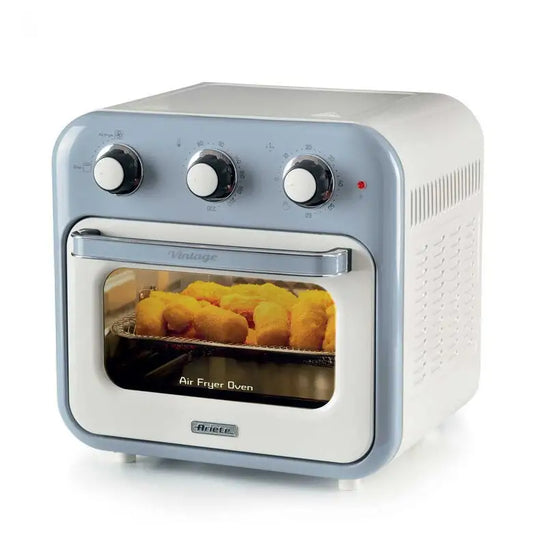 Ariete 4632 Friggitrice ad aria e forno Vintage, 1400W, 2in1, Capacità 16L, Accessori inclusi, Timer 60 minuti, Doppio vetro