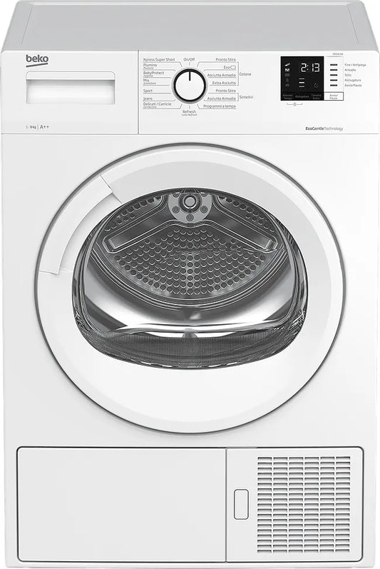 BEKO Asciugatrice DRX923W 9 Kg con Pompa di calore Profondità 60 cm Partenza differita
