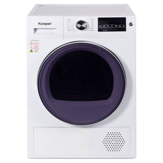 Asciugatrice 9 Kg a pompa di calore, 15 programmi, bianco, Kooper