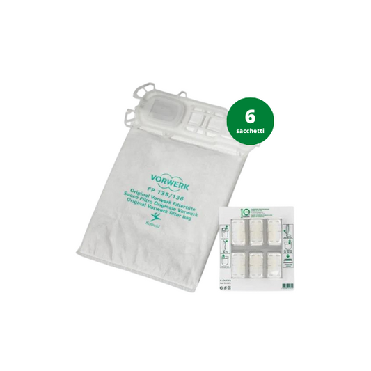 Sacchetti Originali VK135 - VK136 + 6 Dovina