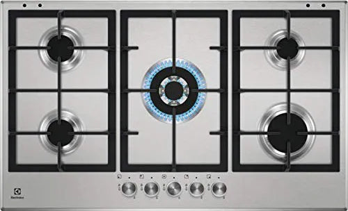 Electrolux Piano Cottura 5 Fuochi a Gas 90 cm Griglie in Ghisa colore Inox