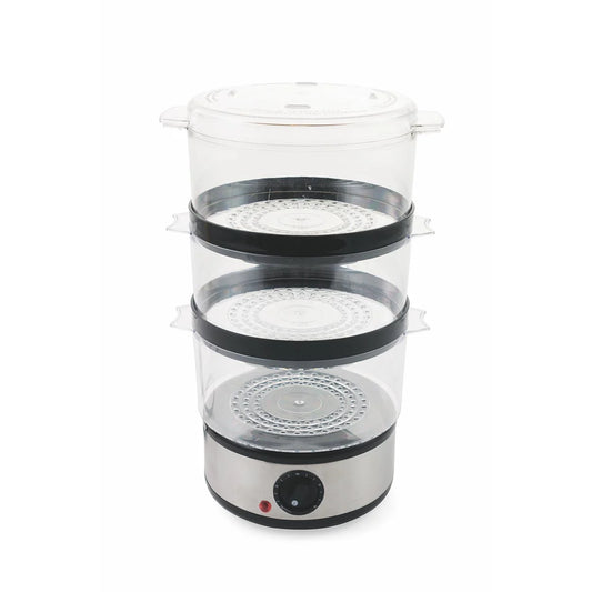 Vaporiera elettrica 400w 3 piani 7.20 lt s.s.